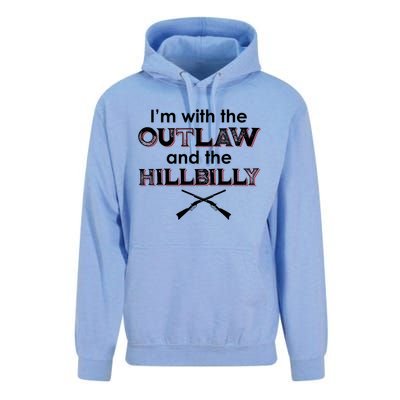 IM With The Outlaw And The Hillbilly 2024 Saying Quote Unisex Surf Hoodie