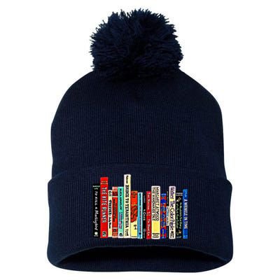 I'm With The Banned Funny Bookworm Shirt Banned Book Pom Pom 12in Knit Beanie