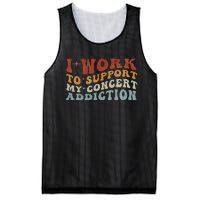 I Work To Support My Concert Addiction Funny Music Lovers Mesh Reversible Basketball Jersey Tank