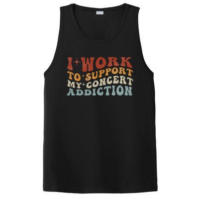 I Work To Support My Concert Addiction Funny Music Lovers PosiCharge Competitor Tank