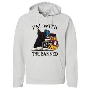 I'm with The Banned Read Banned Books Lover BookWorm Performance Fleece Hoodie