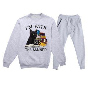 I'm with The Banned Read Banned Books Lover BookWorm Premium Crewneck Sweatsuit Set