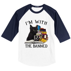 I'm with The Banned Read Banned Books Lover BookWorm Baseball Sleeve Shirt