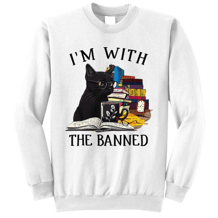 I'm with The Banned Read Banned Books Lover BookWorm Sweatshirt