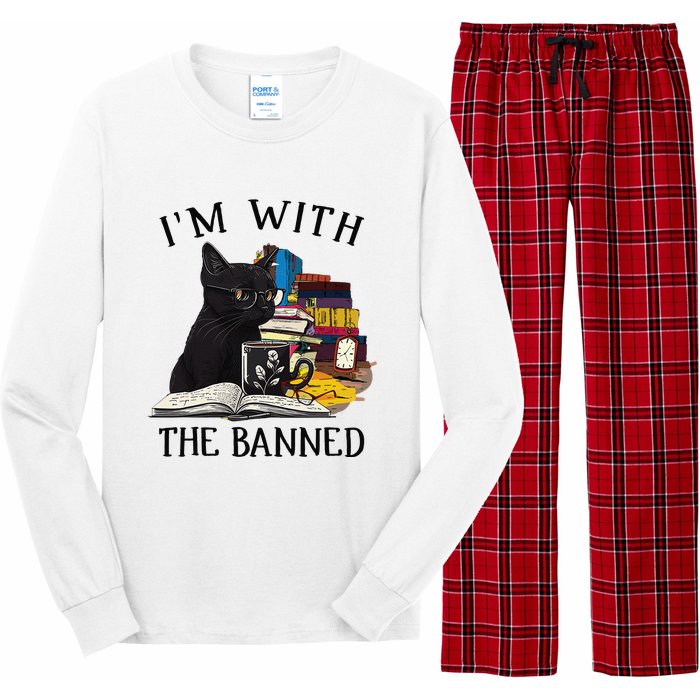 I'm with The Banned Read Banned Books Lover BookWorm Long Sleeve Pajama Set