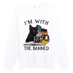 I'm with The Banned Read Banned Books Lover BookWorm Premium Crewneck Sweatshirt