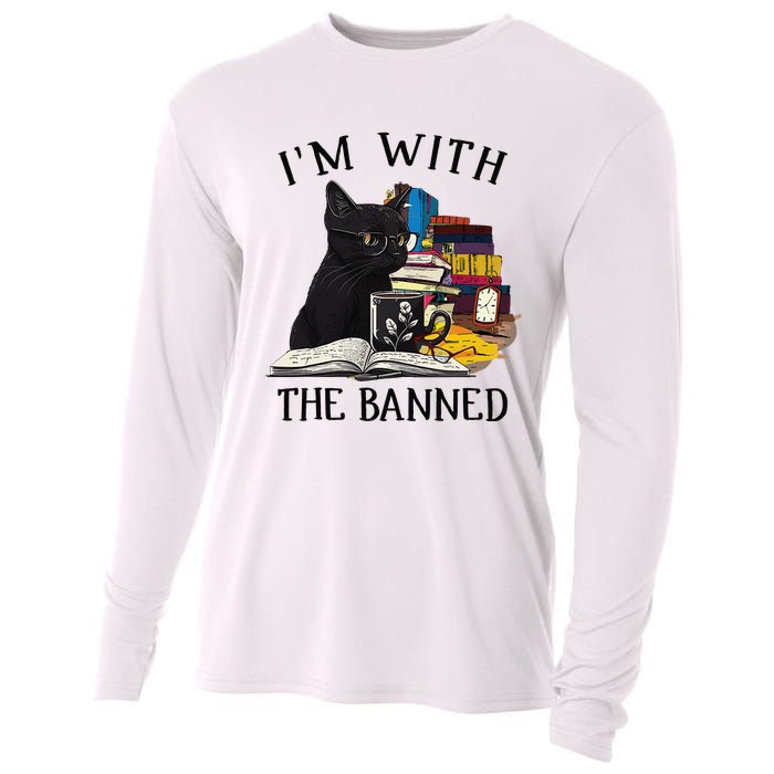 I'm with The Banned Read Banned Books Lover BookWorm Cooling Performance Long Sleeve Crew