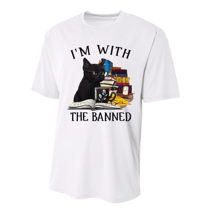 I'm with The Banned Read Banned Books Lover BookWorm Performance Sprint T-Shirt