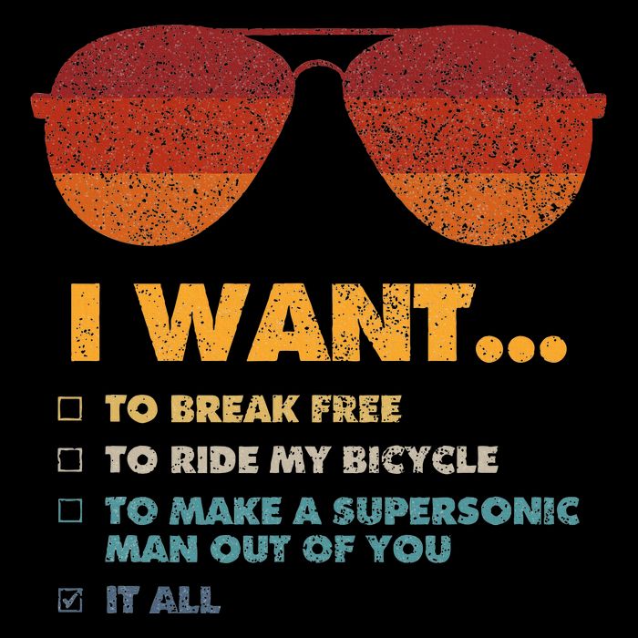 I Want To Ride My Bicycle I Aviator Sunglasses Cooling Performance Crew T-Shirt