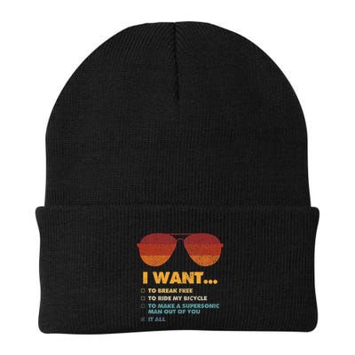 I Want To Ride My Bicycle I Aviator Sunglasses Beanie