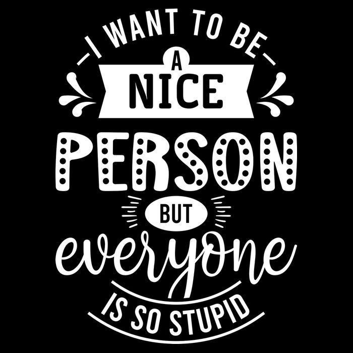 I Want To Be A Nice Person But Everyone Funny Humor Cropped Pullover Crew