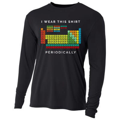 I Wear This Periodically Periodic Table Chemistry Pun Cooling Performance Long Sleeve Crew