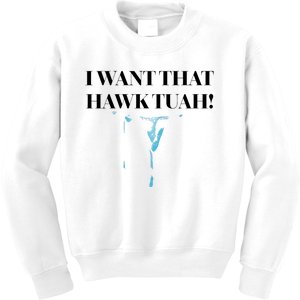 I Want That Hawk Tuah Kids Sweatshirt