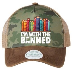 Im With The Banned Funny Book Readers I Read Banned Books Legacy Tie Dye Trucker Hat