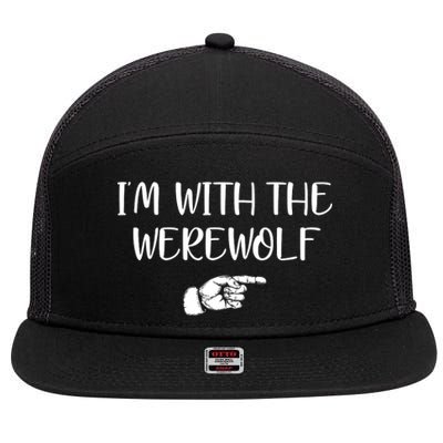 Im With The Werewolf 7 Panel Mesh Trucker Snapback Hat