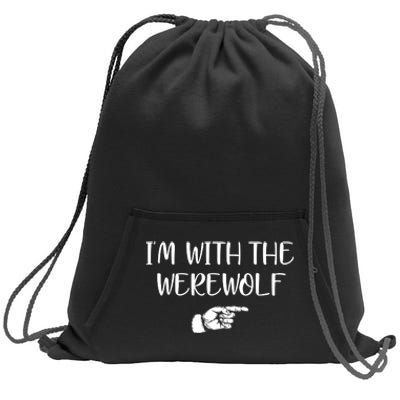 Im With The Werewolf Sweatshirt Cinch Pack Bag