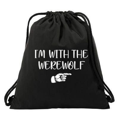 Im With The Werewolf Drawstring Bag