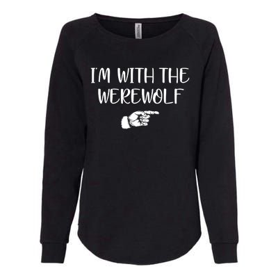 Im With The Werewolf Womens California Wash Sweatshirt