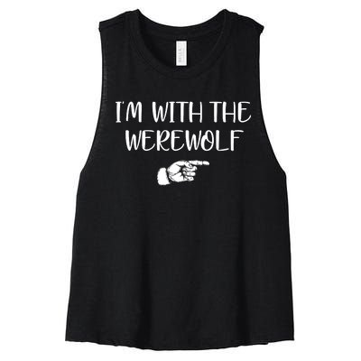 Im With The Werewolf Women's Racerback Cropped Tank