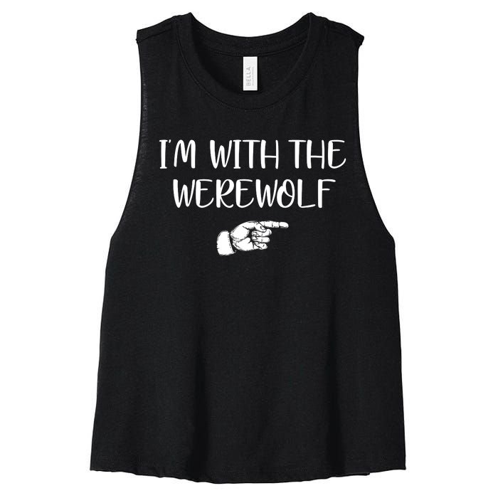 Im With The Werewolf Women's Racerback Cropped Tank