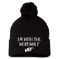 Im With The Werewolf Pom Pom 12in Knit Beanie