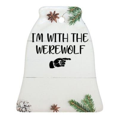 Im With The Werewolf Ceramic Bell Ornament