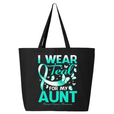 I Wear Teal For My Aunt Ovarian Cancer Awareness 25L Jumbo Tote