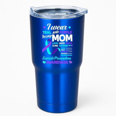 I Wear Teal And Purple For My Mom Suicide Prevention Awareness Gift Tumbler