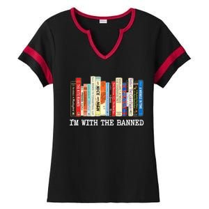 Im With The Banned Banned Books Reading Books Ladies Halftime Notch Neck Tee