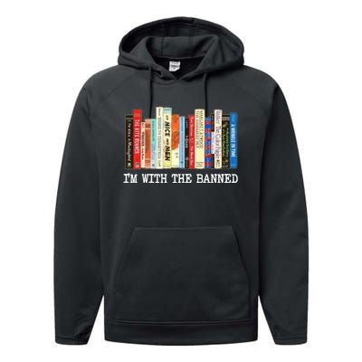 Im With The Banned Banned Books Reading Books Performance Fleece Hoodie