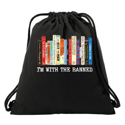 Im With The Banned Banned Books Reading Books Drawstring Bag