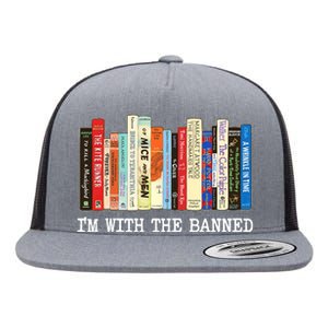 Im With The Banned Banned Books Reading Books Flat Bill Trucker Hat