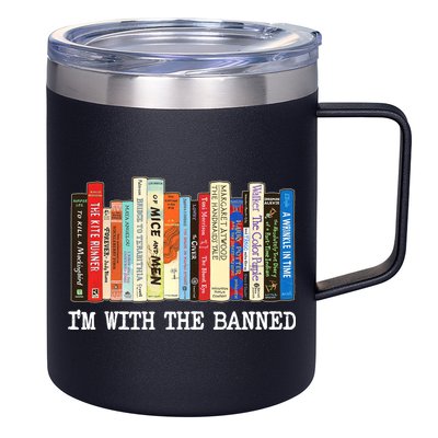 Im With The Banned Banned Books Reading Books 12oz Stainless Steel Coffee Mug