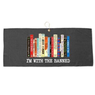 Im With The Banned Banned Books Reading Books Large Microfiber Waffle Golf Towel