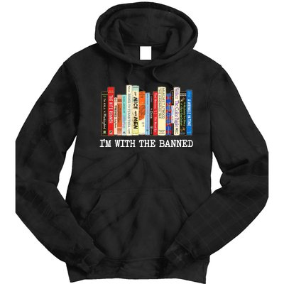 Im With The Banned Banned Books Reading Books Tie Dye Hoodie