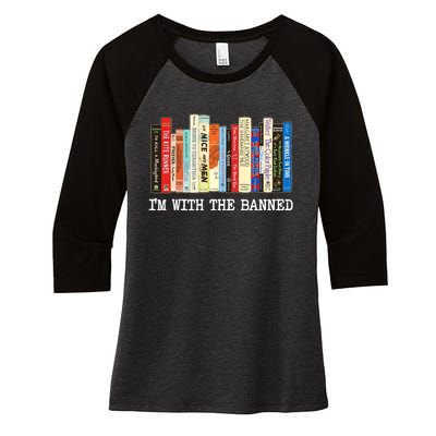 Im With The Banned Banned Books Reading Books Women's Tri-Blend 3/4-Sleeve Raglan Shirt