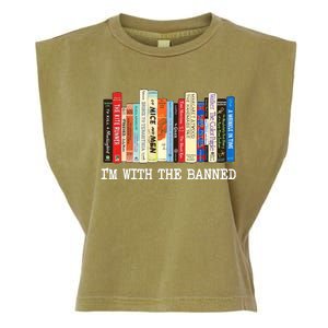 Im With The Banned Banned Books Reading Books Garment-Dyed Women's Muscle Tee