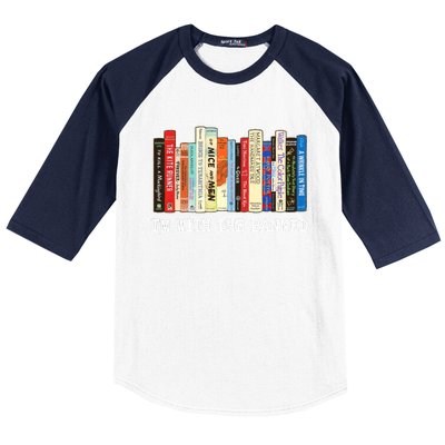 Im With The Banned Banned Books Reading Books Baseball Sleeve Shirt