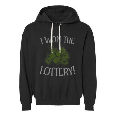 I Won The Lottery Game Winner Luck Lottery Scratcher Garment-Dyed Fleece Hoodie