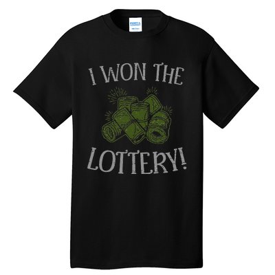 I Won The Lottery Game Winner Luck Lottery Scratcher Tall T-Shirt