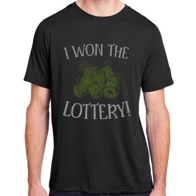 I Won The Lottery Game Winner Luck Lottery Scratcher Adult ChromaSoft Performance T-Shirt