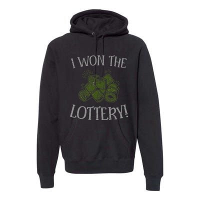 I Won The Lottery Game Winner Luck Lottery Scratcher Premium Hoodie