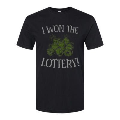 I Won The Lottery Game Winner Luck Lottery Scratcher Softstyle CVC T-Shirt