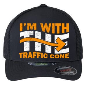 IM With The Traffic Cone Costume Funny Halloween Couple Flexfit Unipanel Trucker Cap