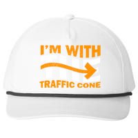 IM With The Traffic Cone Costume Funny Halloween Couple Snapback Five-Panel Rope Hat