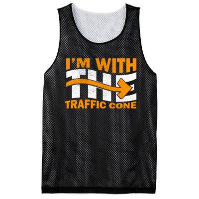 IM With The Traffic Cone Costume Funny Halloween Couple Mesh Reversible Basketball Jersey Tank