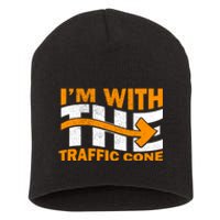 IM With The Traffic Cone Costume Funny Halloween Couple Short Acrylic Beanie