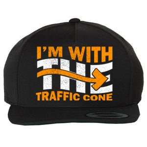 IM With The Traffic Cone Costume Funny Halloween Couple Wool Snapback Cap