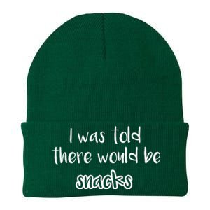 I Was Told There Would Be Snacks Funny Kindergarten Knit Cap Winter Beanie