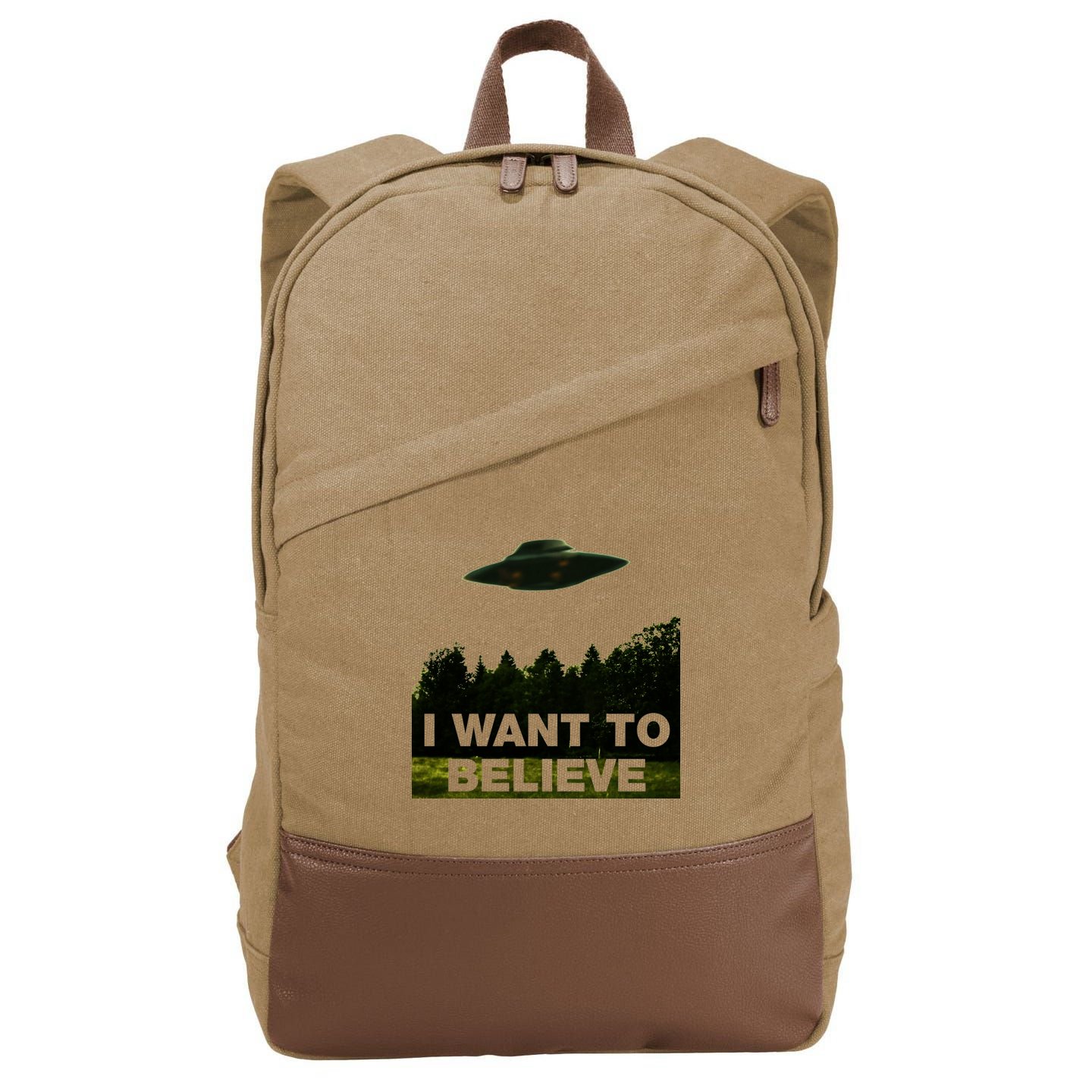 I Want To Believe The XFiles Cotton Canvas Backpack